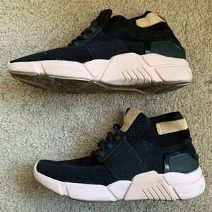 Mark Nason Los Angeles Black Blush Pink Soles Knit Sneakers – 8.5